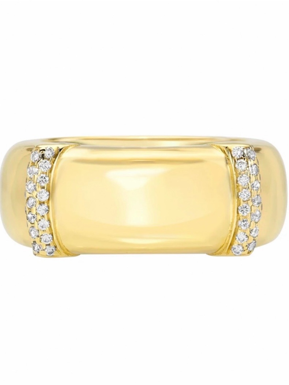 Logan Hollowell 14k gold and diamond Oura Aura ring size 6